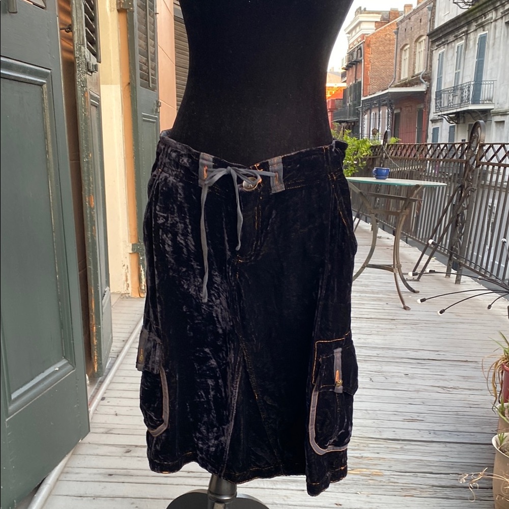 Elegant Black Velvet Skirt